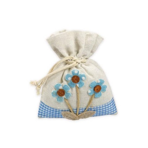 SACCHETTO CFIORI CELESTE